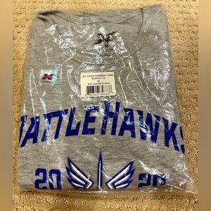 New XFL UFL Men's St. Louis Battlehawks Thermal Long Sleeve T-Shirt Gray 2XL